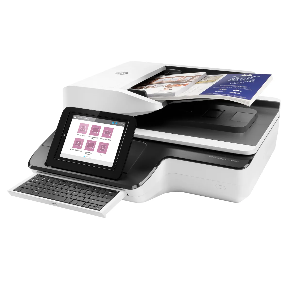 HP ScanJet Enterprise Flow N9120 fn2 scanner A3 angle