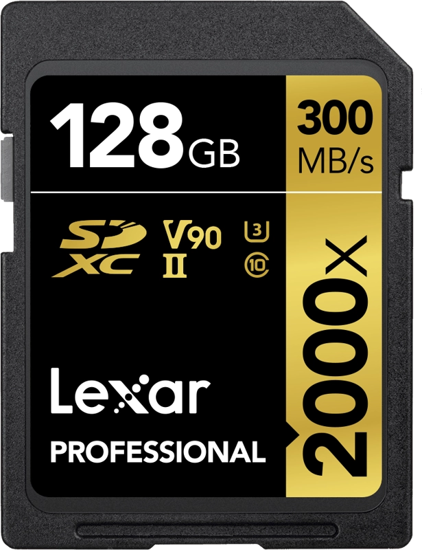 Lexar SDXC Pro 2000X UHS-II U3 R300/W260 (V90) 128GB lifestyle