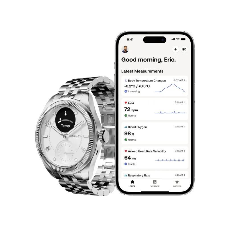 Withings ScanWatch Nova Brilliant 39mm - Titanium Silver 