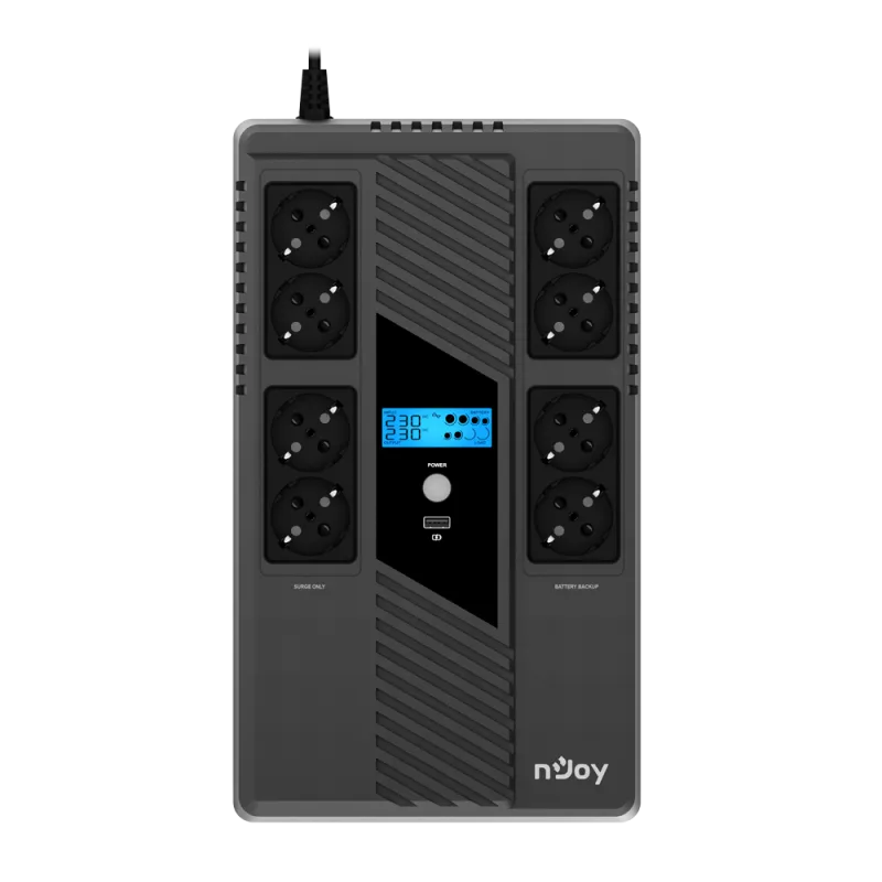 nJoy Token 800 UPS line-interactive 800VA 480W LCD Schuko 