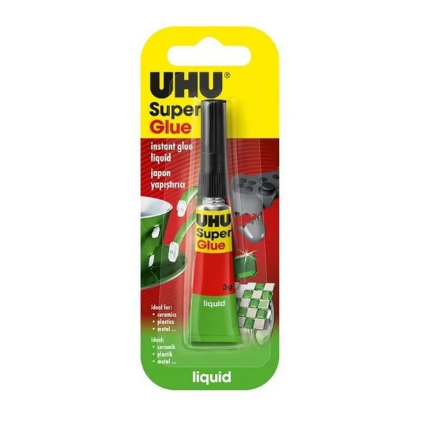 UHU Adeziv instant super glue lichid 3g Jumbo pentru reparatii rapide