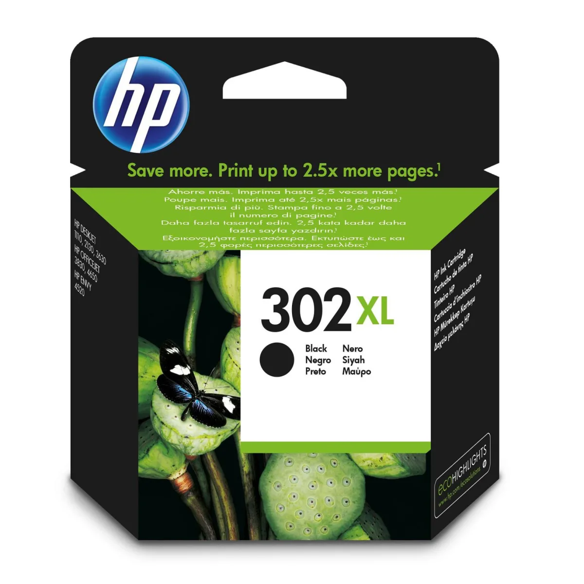 HP F6U68AE No. 302XL Cartus high yield negru, ORIGINAL, 430 pag.
