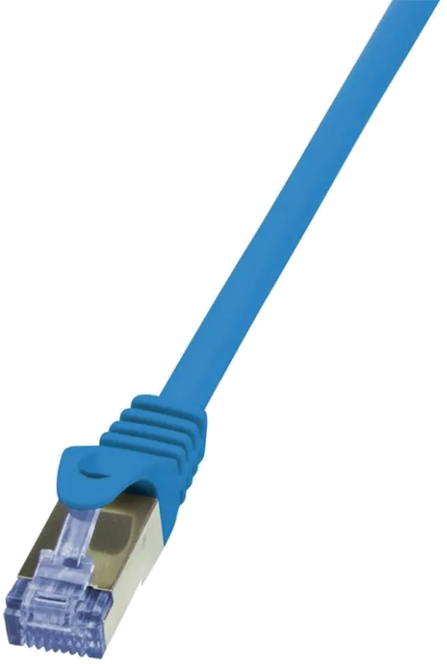 PATCH CORD S/FTP LOGILINK Cat6a, LSZH, cupru, 0.25 m, albastru, AWG26, dublu ecranat "CQ3016S"