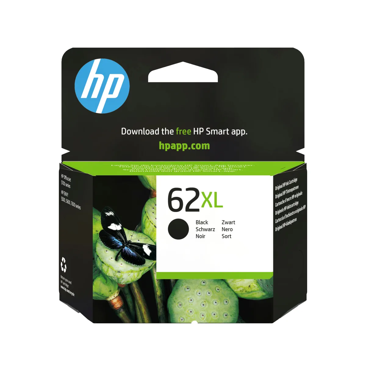 HP C2P05AE Cartus cerneala No. 62XL high yield negru original, 0.6k
