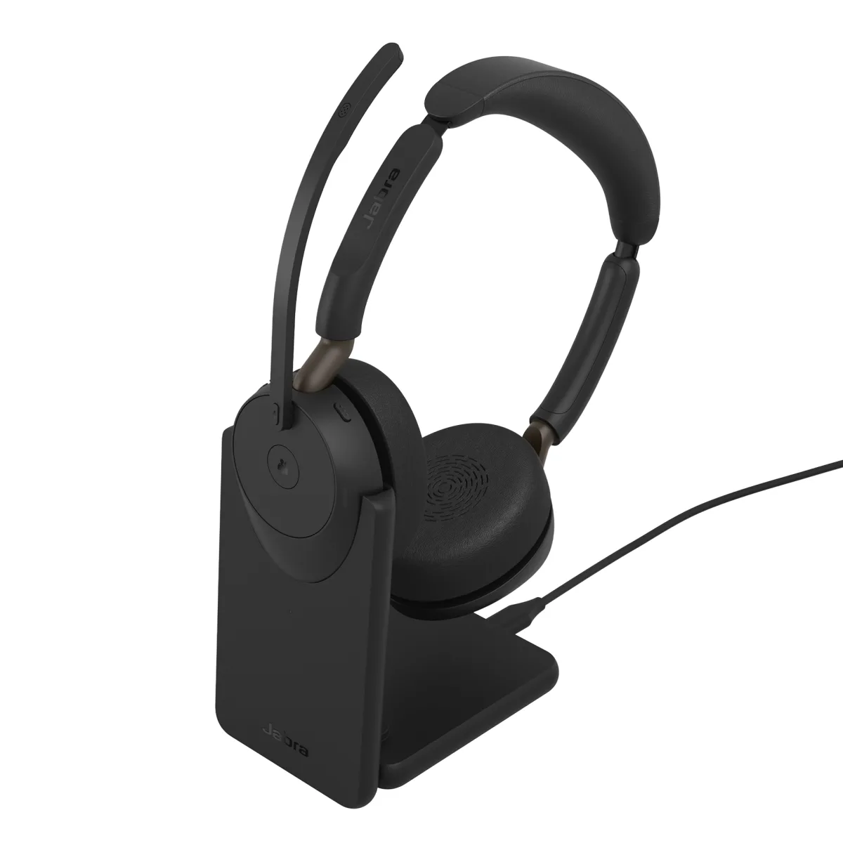 Jabra Casti Evolve3 65 Teams stereo USB-C Link 390c, stand incarcare 