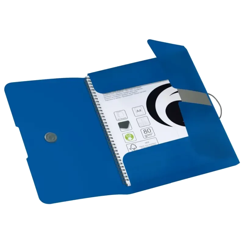 Herlitz Mapa A4 Easy Orga cu elastic albastra, 300 coli