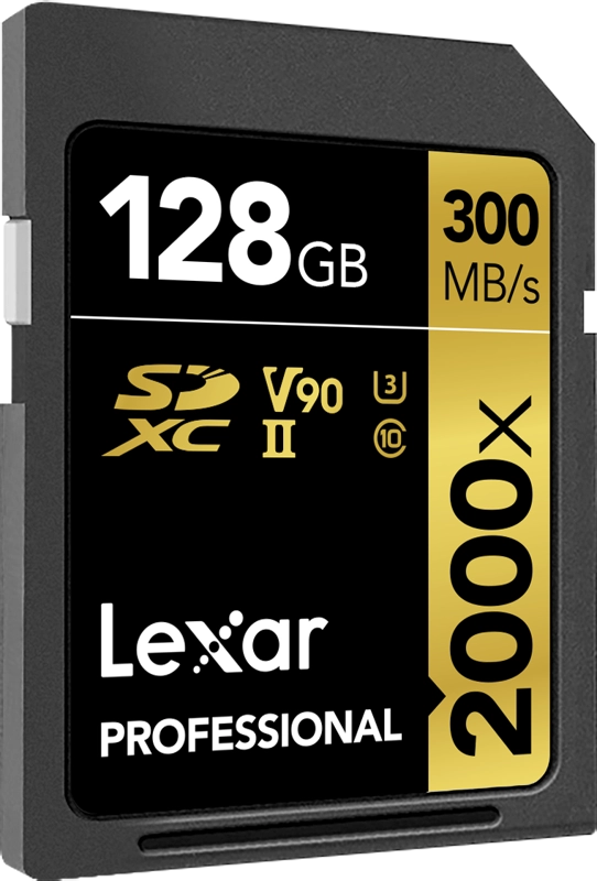 Lexar SDXC Pro 2000X UHS-II U3 R300/W260 (V90) 128GB lifestyle