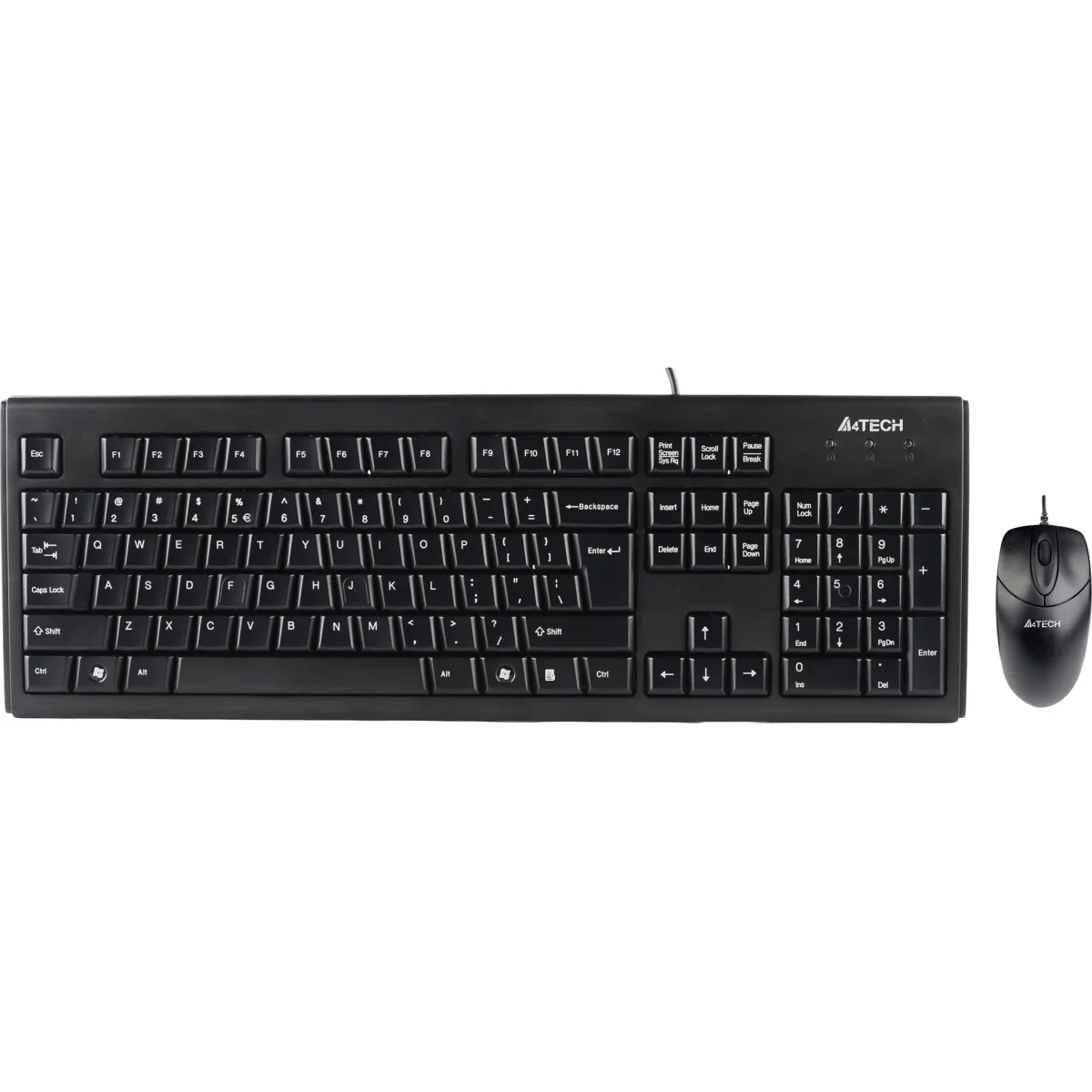 A4Tech Kit Tastatura + Mouse, cu fir (KRS-83 + OP-720), USB, black