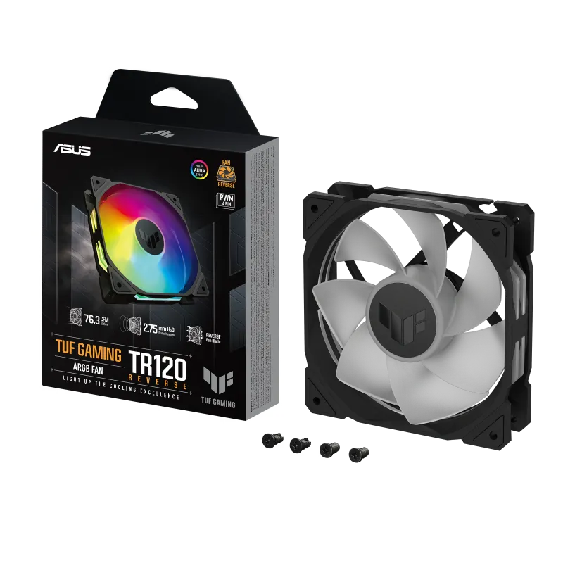 Asus TUF Gaming TR120 ARGB BLACK Ventilator Carcasa 120mm viteza 2400 RPM +/- 10%