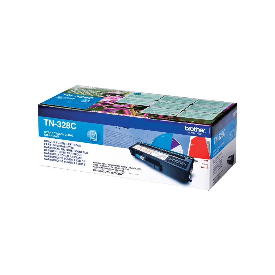 Brother Toner cyan TN-328C, 6000 pagini, pentru HL-4570CDW/MFC-9970CDW