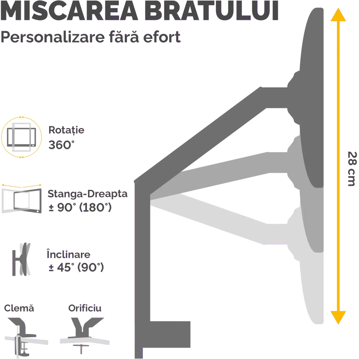 Fellowes Platinum Series Dual Monitor Arm Silver brat dublu pentru monitor lifestyle