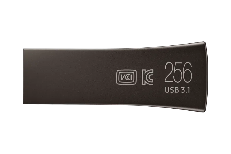 Samsung Memorie USB 256GB Bar Plus, USB 3.1 Gen1, viteza 400/MBs, Titan Gray 