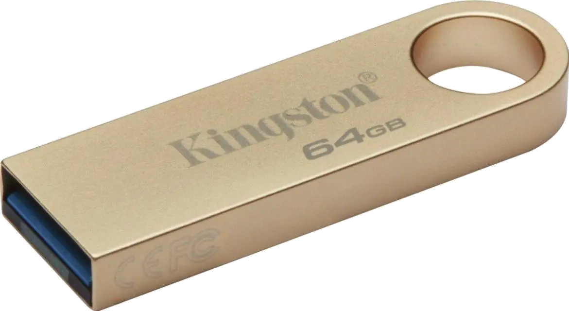 Kingston DataTraveler SE9 G3 Flash Drive 64GB 220MB/s read, 100MB/s write, USB-A (USB 3.2 Gen 1), Metal