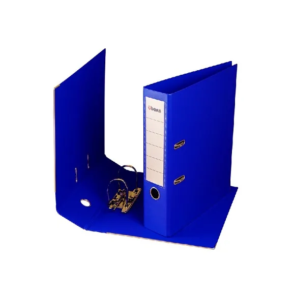 Ubers Biblioraft dublu plastifiat 8cm albastru inchis, margini metalice