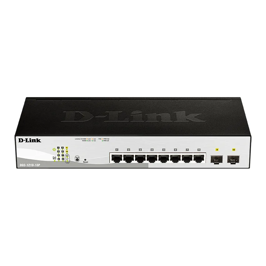 D-Link DGS-1210-10P switch Smart PoE 8 porturi + 2 SFP