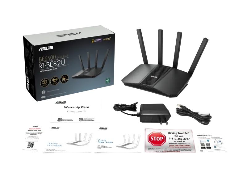 Asus Router wireless BE6500 Wi-Fi 7 dual band 
