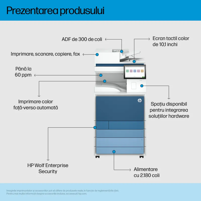 HP Multifunctional color laser A3 3 in 1 60 ppm 8801dn 