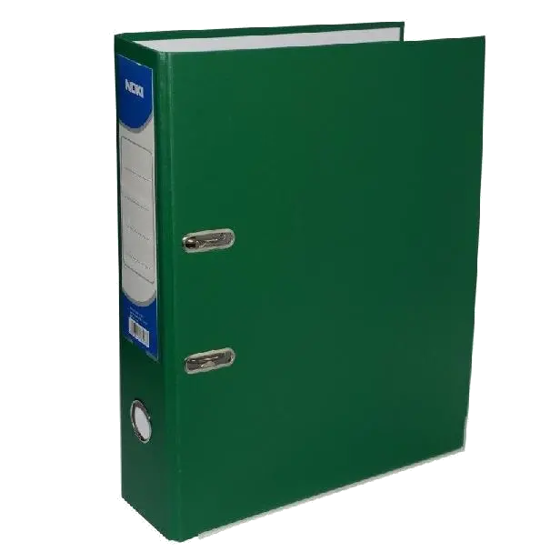 Noki Biblioraft plastifiat 5cm verde, margini metalice