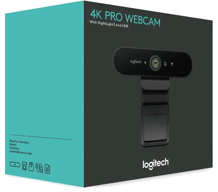 Logitech Brio Webcam 4K Ultra HD 30fps, 5x digital zoom, RightLight 3 HDR 