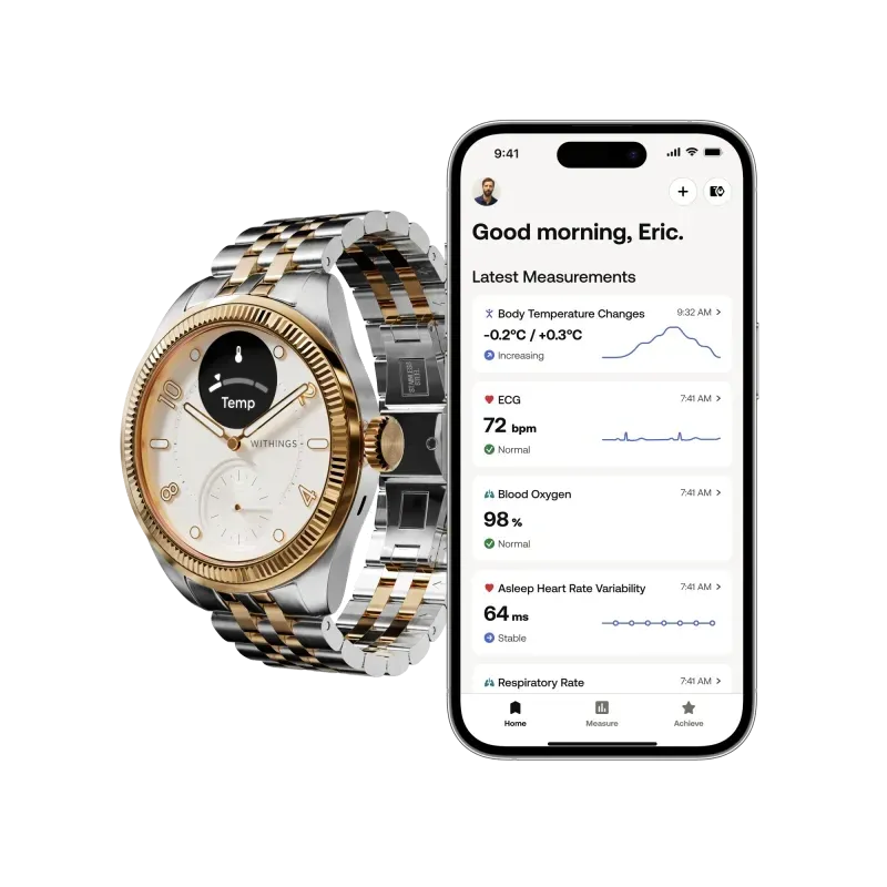 Withings ScanWatch Nova Brilliant 39mm - Gold 