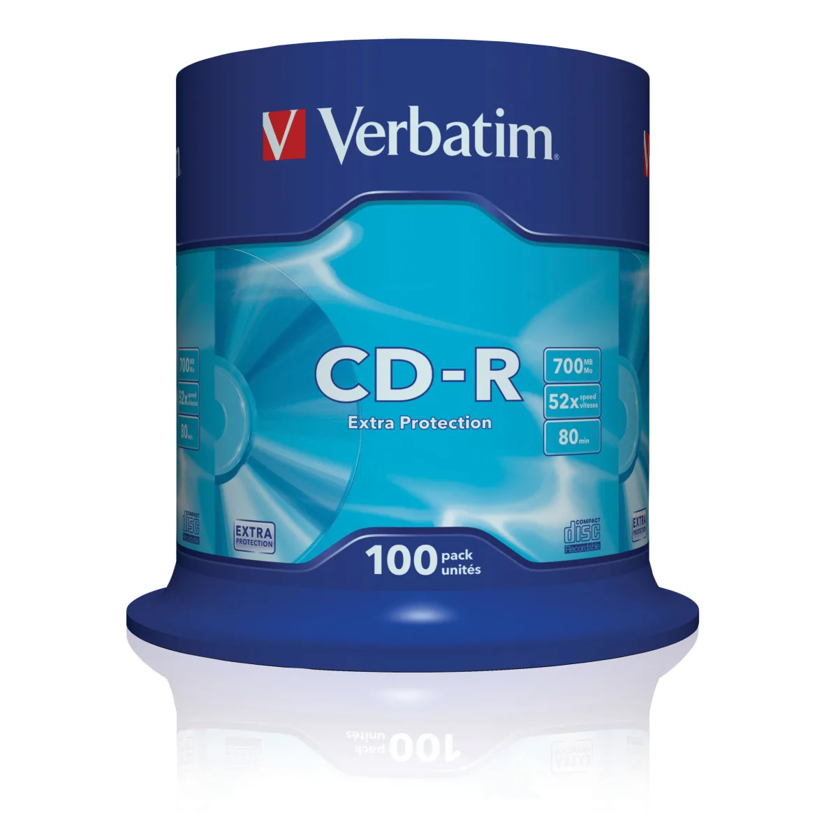 Verbatim Set 100 buc, CD-R 700MB, 52x, Extra Protection