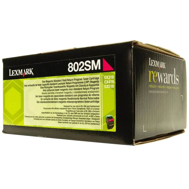 Lexmark 80C2SM0 Cartus toner Magenta, ORIGINAL, Return Program, Standard Capacity, 2k