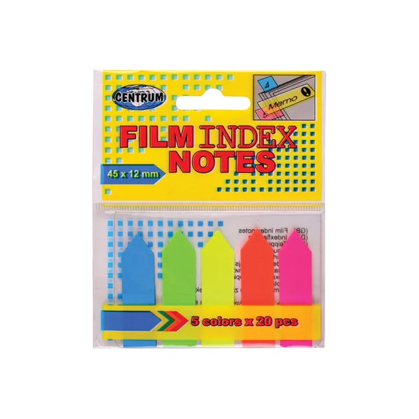 Centrum Index sageata plastic 45x12mm 5 culori neon