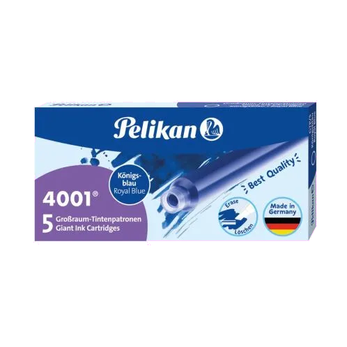 Pelikan Set 5 patroane cerneala 4001 mari albastru royal