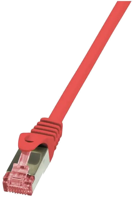 LogiLink Patch Cord S/FTP Cat6, LSZH, cupru, AWG27, dublu ecranat, 0.5m, rosu