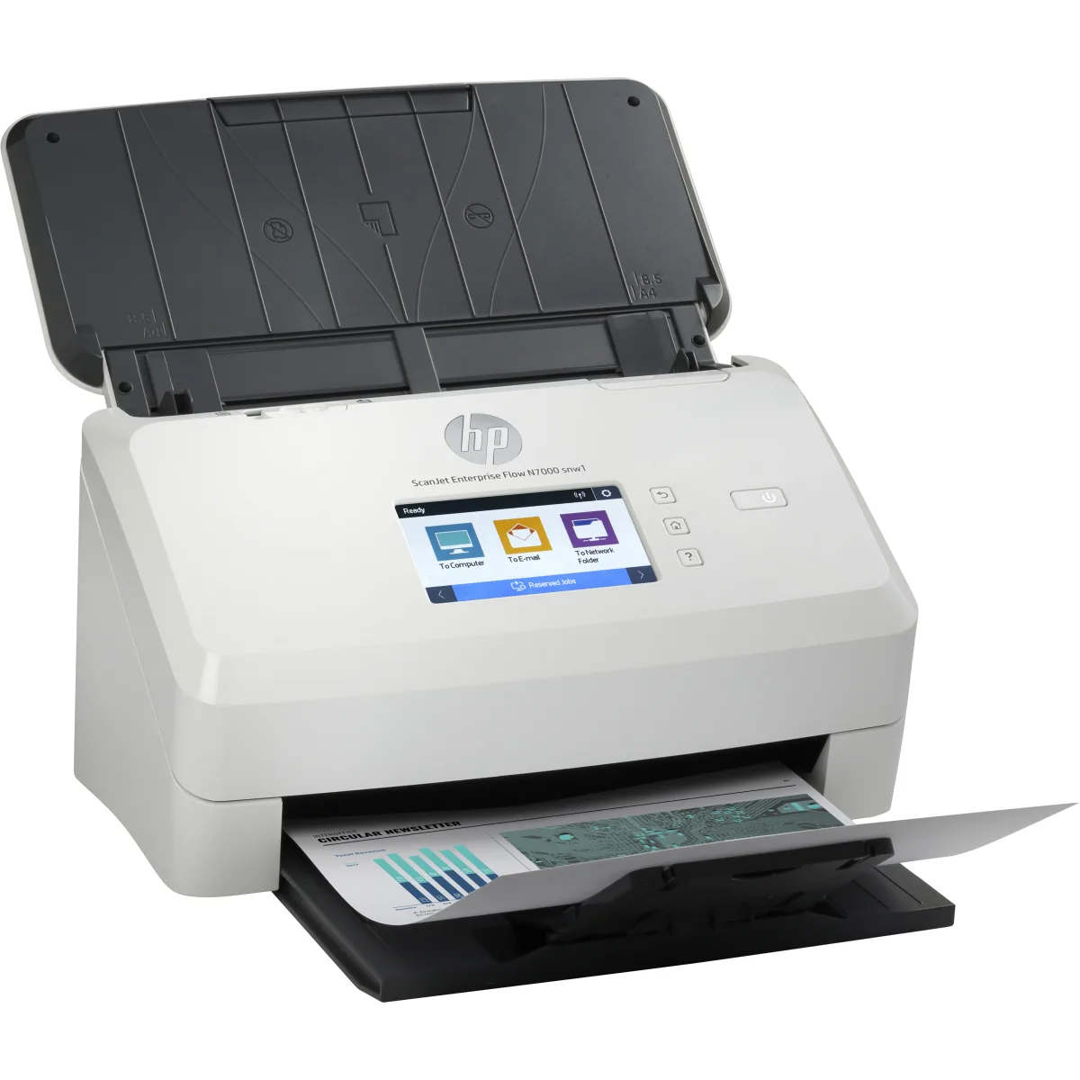 HP ScanJet Enterprise Flow N7000 snw1 scanner 75 ppm angle