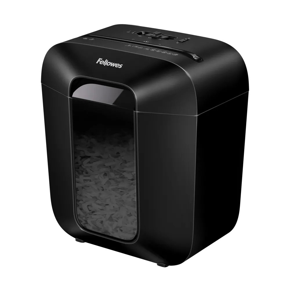 Fellowes Distrugator documente LX25, 6 coli, particule 4x37 mm, P-4, cos 11.5L