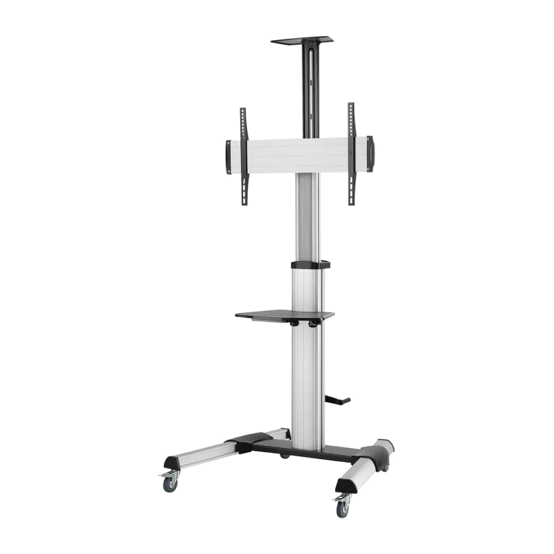 Fellowes Filex TV Stand Silver Stand de podea mobil ajustabil pe inaltime 37-70inch 50Kg