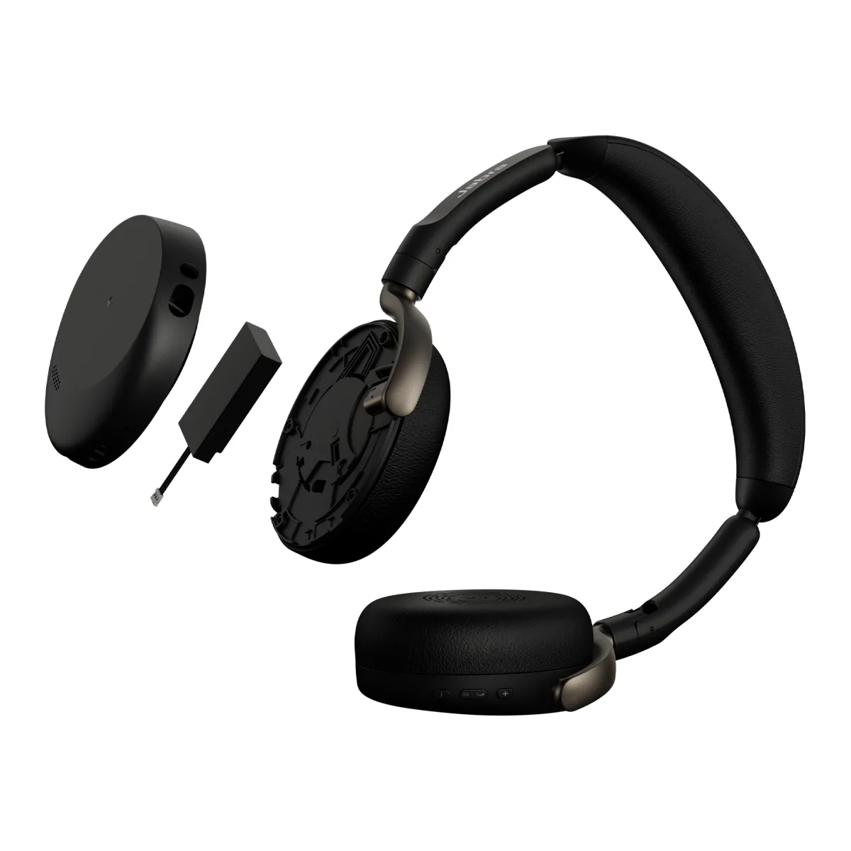 Jabra Casti Evolve3 65 Flex Teams stereo USB-C Link 390c, pad incarcare 