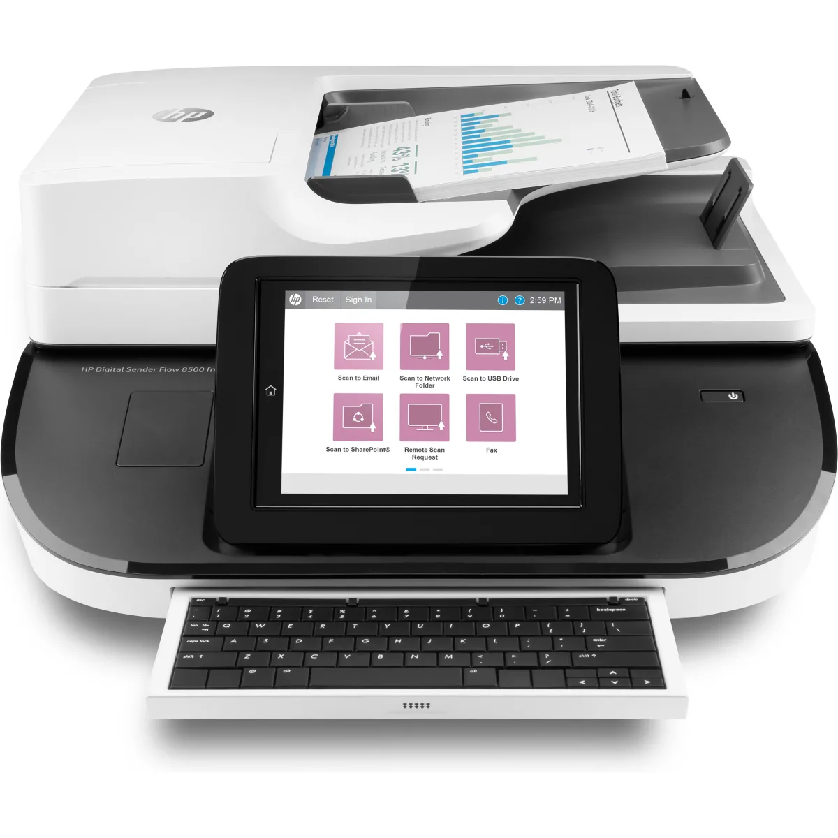 HP Digital Sender Flow 8500 fn2 statie scanare OCR angle