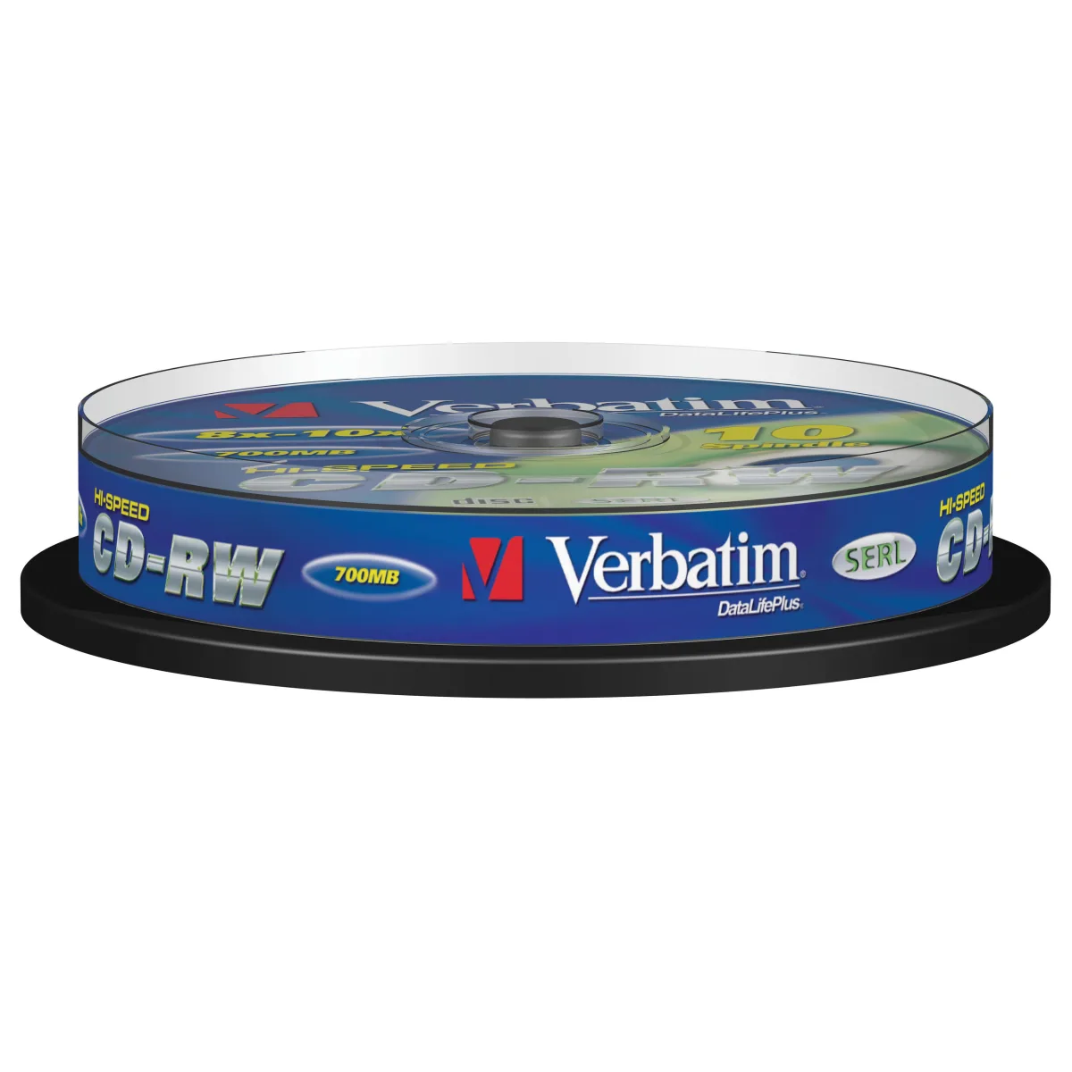Verbatim Set 10 buc, CD-RW 8-12X, 700MB, 80min, DataLifePlus angle
