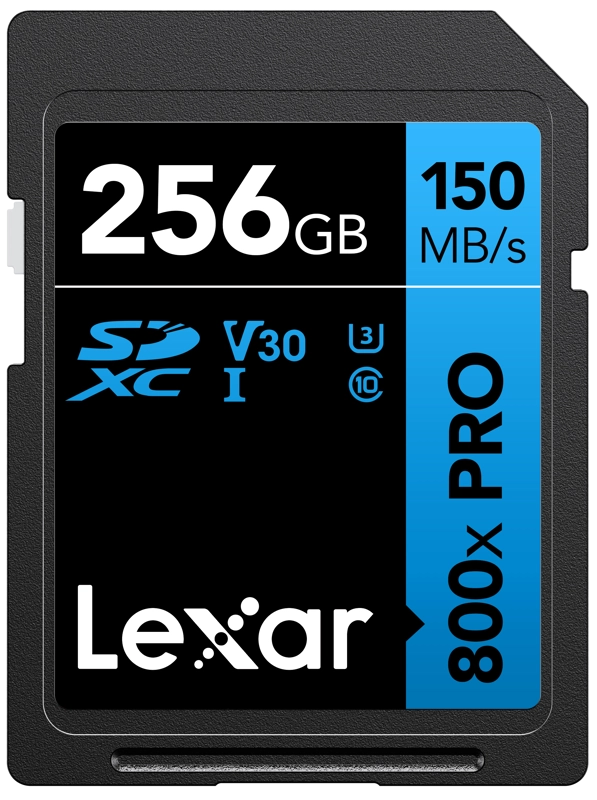 Lexar Card SDXC 256GB 800x Pro, UHS-I, C10, V30, U3, R150/W45