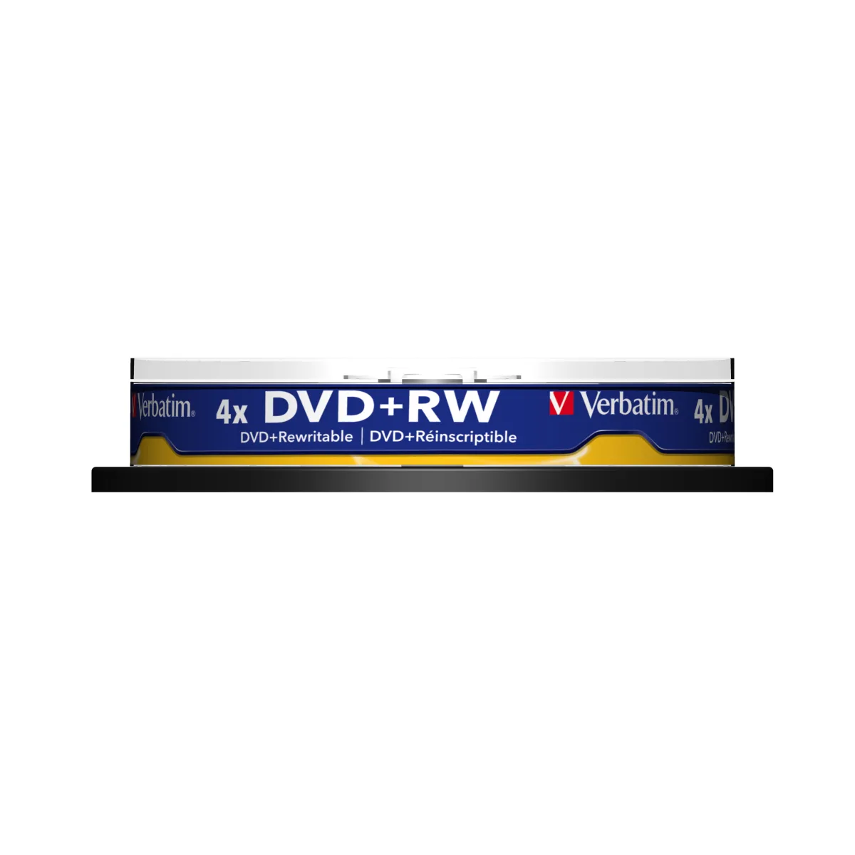 Verbatim Set 10 buc, DVD+RW 4x, 4.7GB, 120min, Matt Silver angle