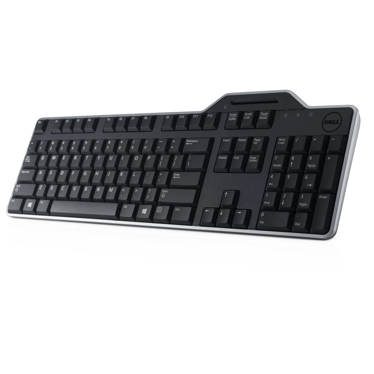 Dell Tastatura US/European (QWERTY) KB-813 Smartcard Reader USB angle