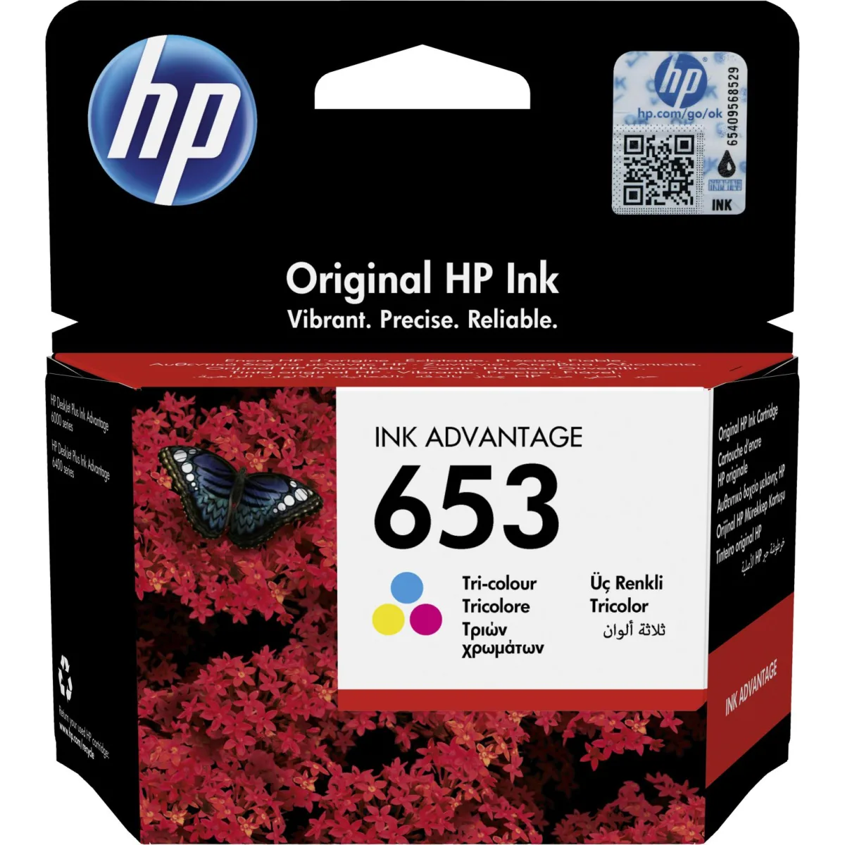 HP 3YM74AE Cartus cerneala No.653 tri-color standard, ORIGINAL, 200 pag.