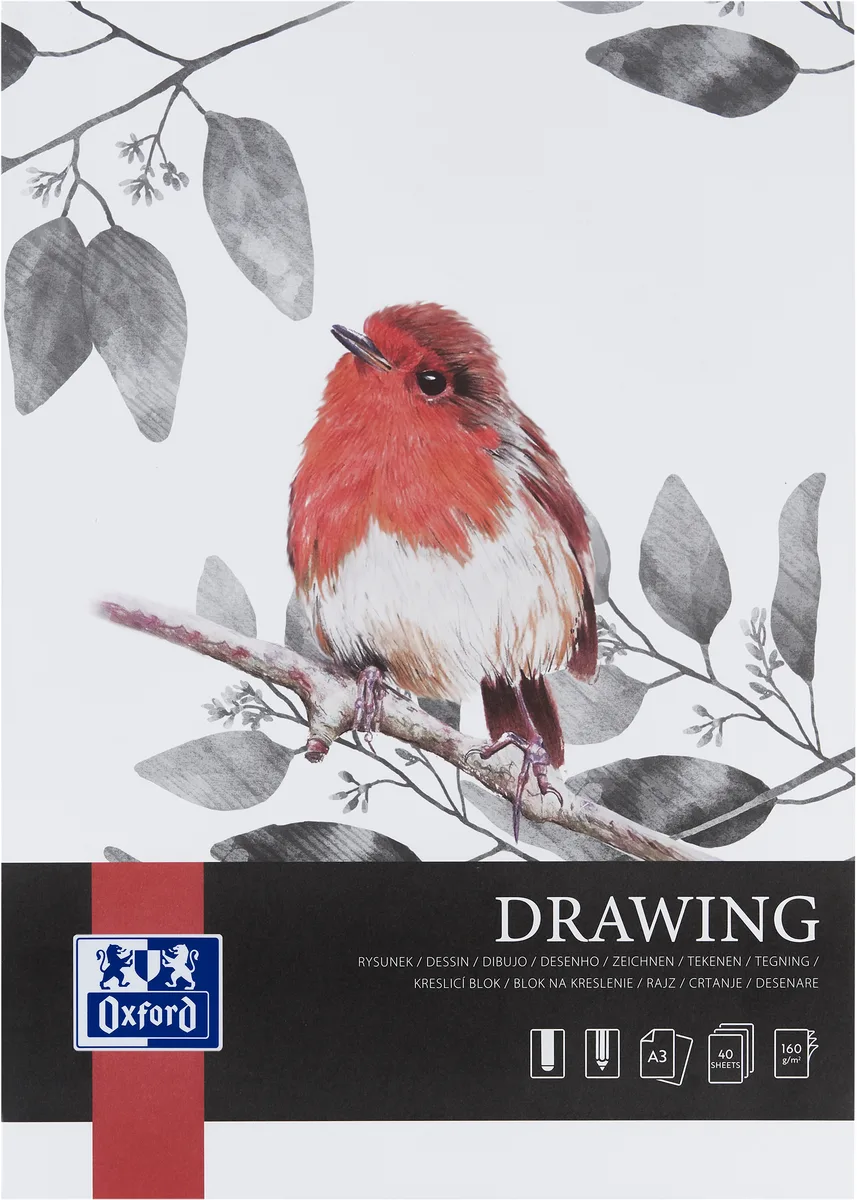 Oxford Bloc desen Artistic A3 Drawing, 40 file, 160 g/mp