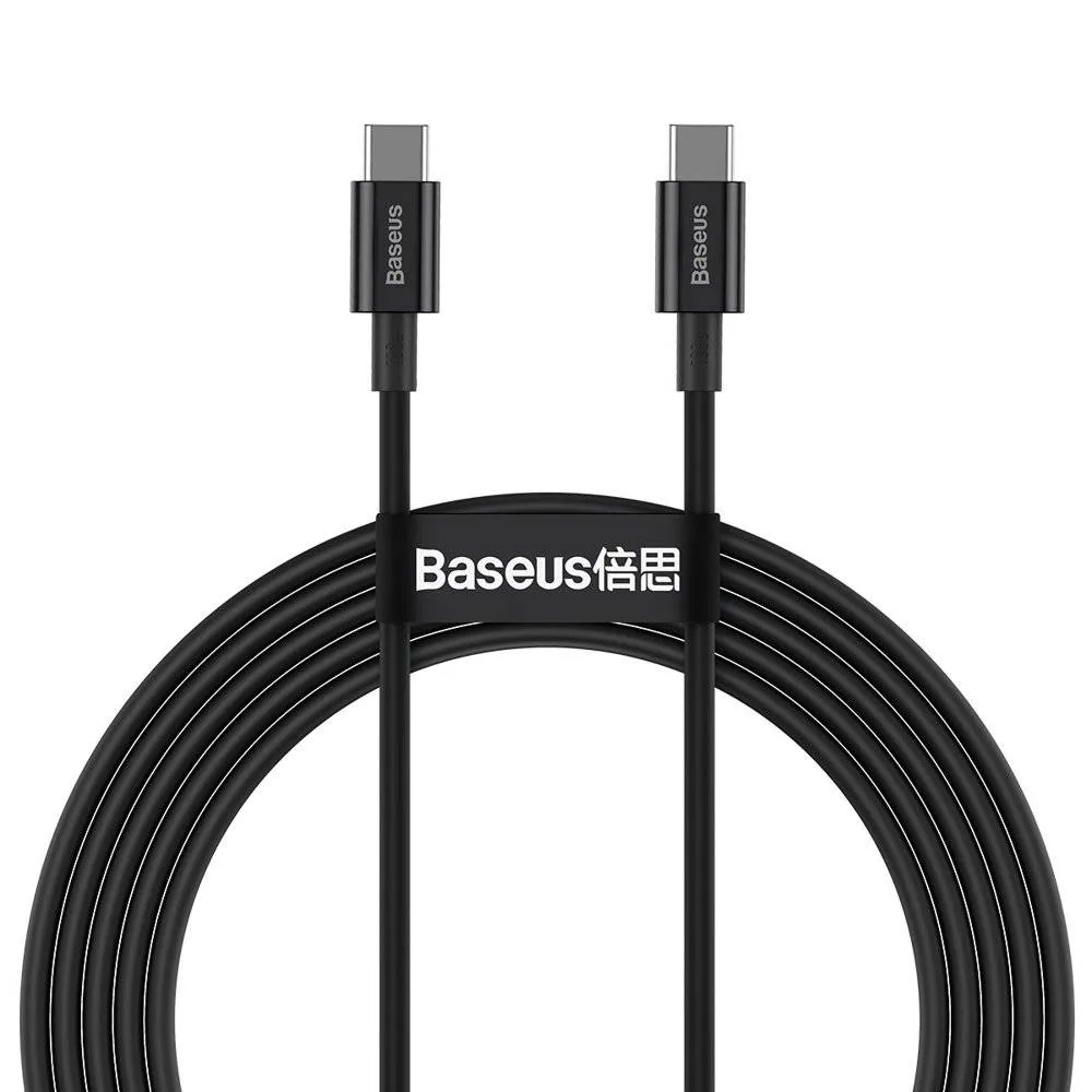 Baseus Cablu Fast Charging USB-C la USB-C 100W 2m negru lifestyle