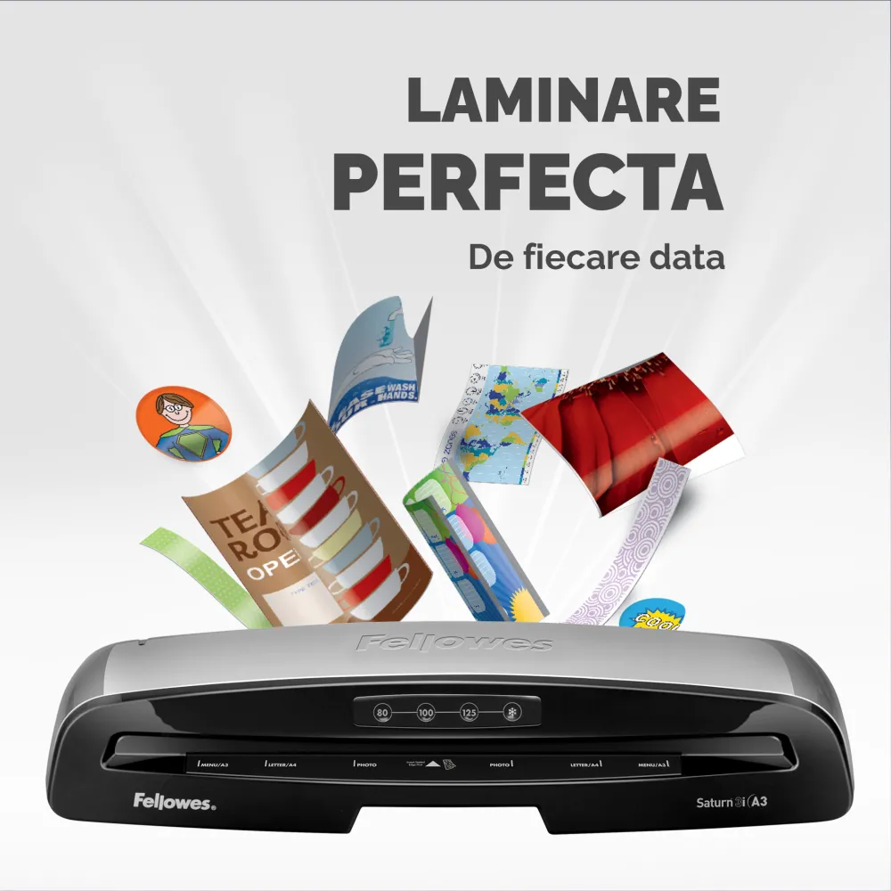 Fellowes Laminator A3 Saturn3i 125mic 320mm 300mm/min InstaHeat lifestyle