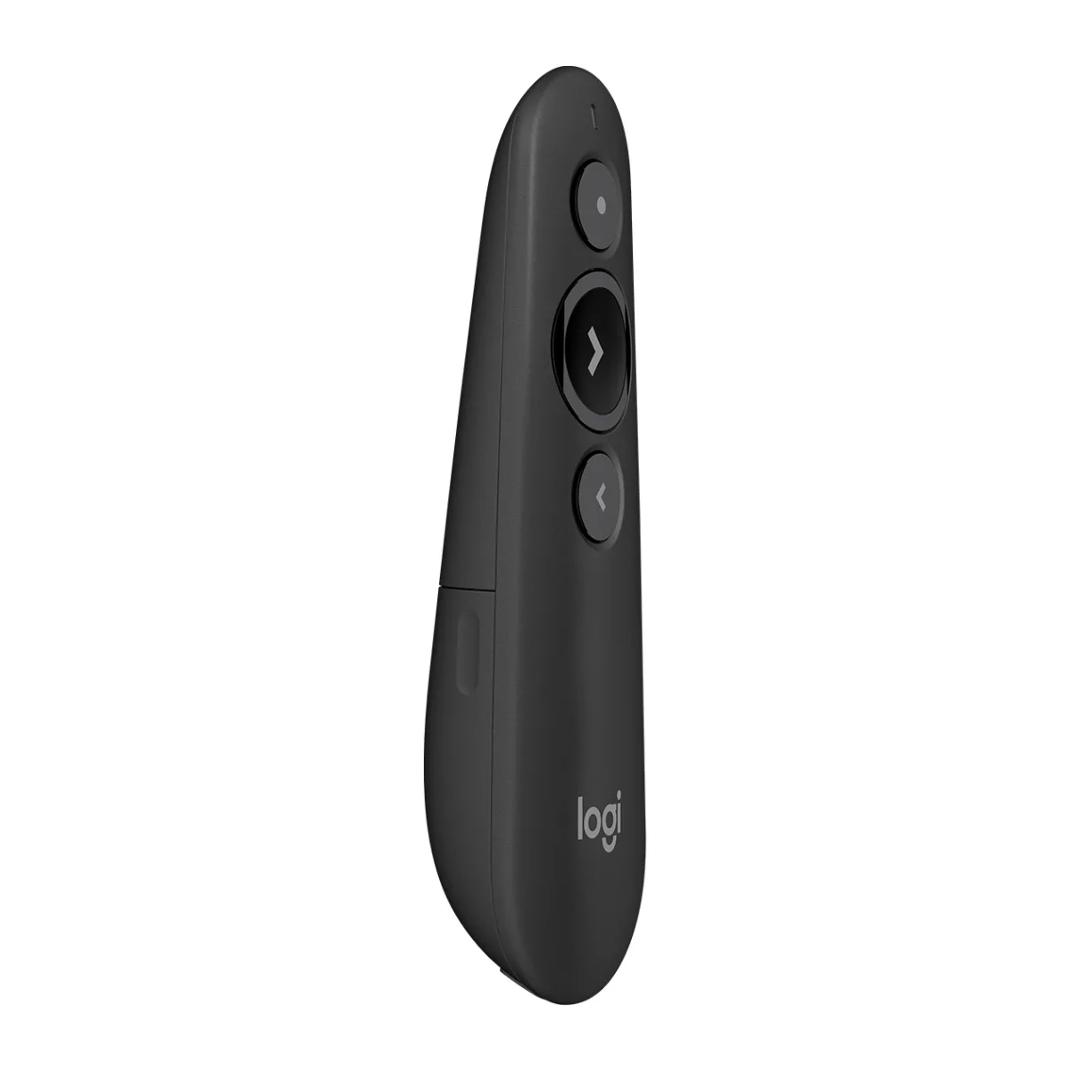 Logitech Presenter laser R500s Bluetooth USB raza20m Graphite angle