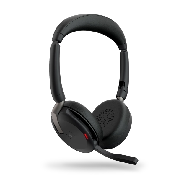 Jabra Casca EVOLVE2 65 Flex MS fara fir, Binaural, On-Ear, USB-A via Link 380a, Black