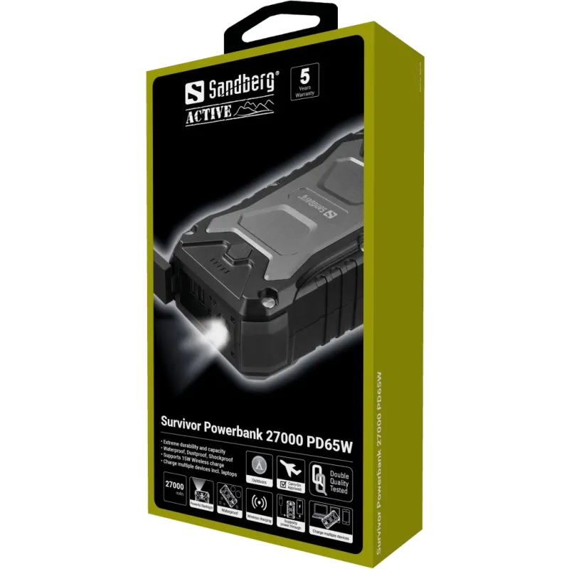Sandberg Survivor Powerbank 27000mAh PowerDelivery 65W baterie externa Quick Charge 3.0 