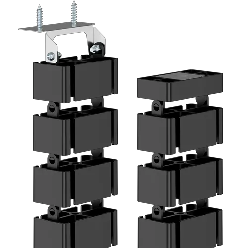 Fellowes Organizator cabluri birou reglabil negru pana la 130 cm 