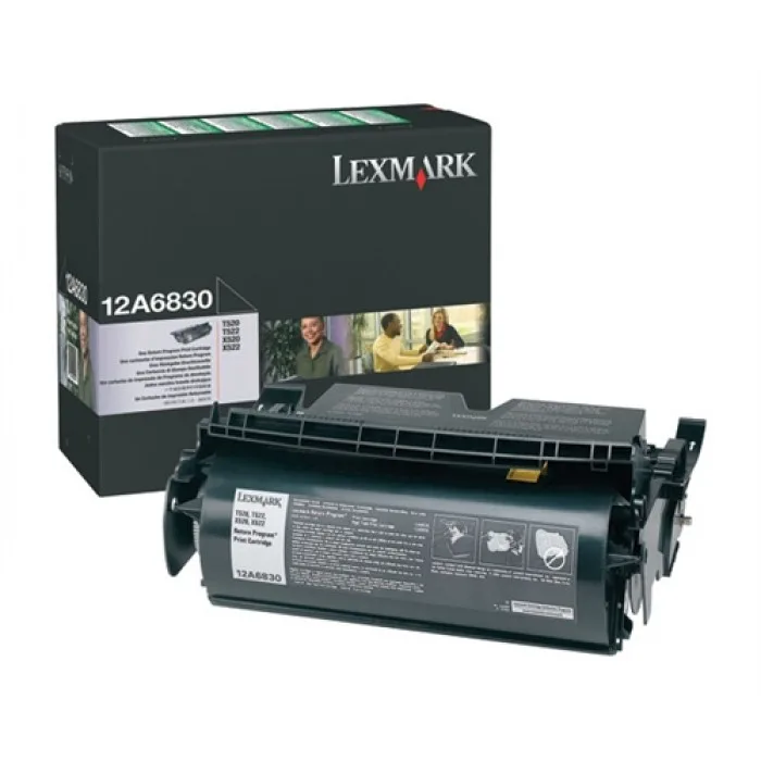 Lexmark 0012A6830 Cartus toner negru, ORIGINAL, Return Program, Standard Capacity, 7.5k