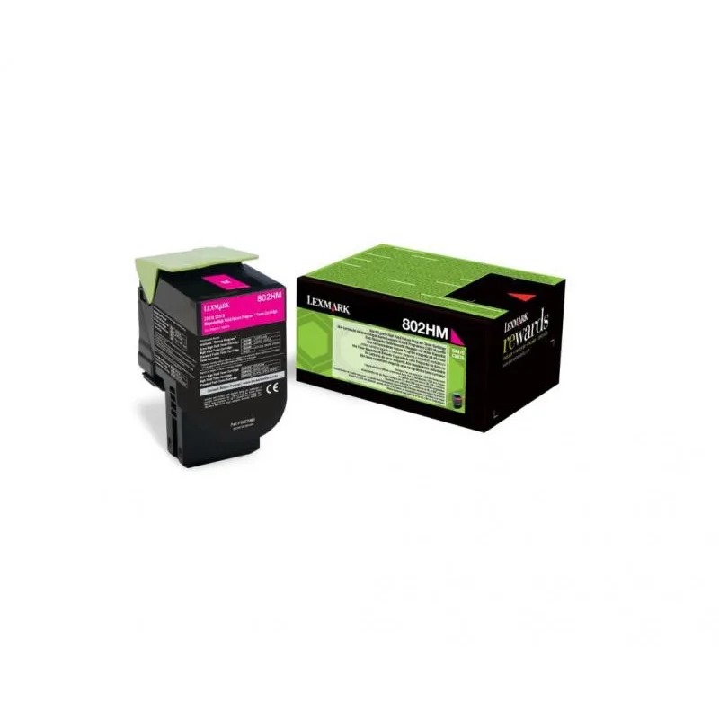 Lexmark 80C2HM0 Cartus toner Magenta, ORIGINAL, Return Program, High Capacity, 3000 pag