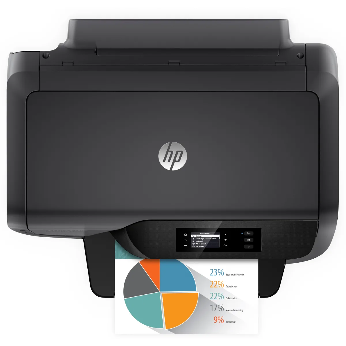 HP OfficeJet Pro 8210 imprimanta color A4 wireless D9L63A angle
