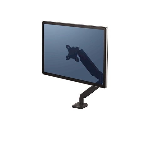 Fellowes Platinum Series Single Monitor Arm Black maxim 32inch si 8Kg 2xUSB-A hub 